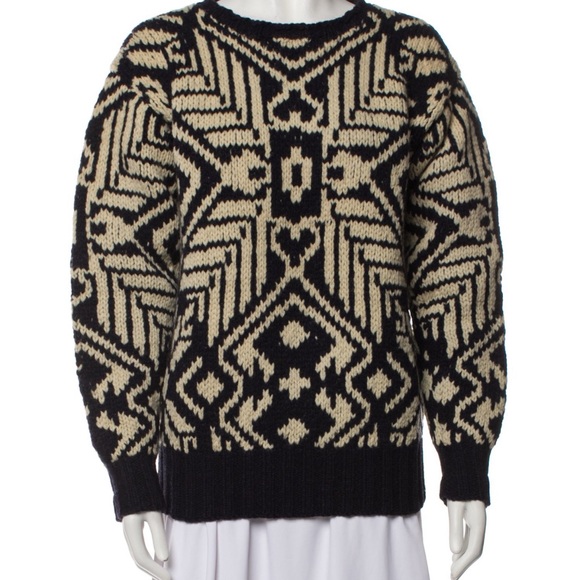 Ralph Lauren Sweaters - Polo by Ralph Lauren Vintage 1985 Heavy Chunky Knit Geometric Southwestern RRL S
